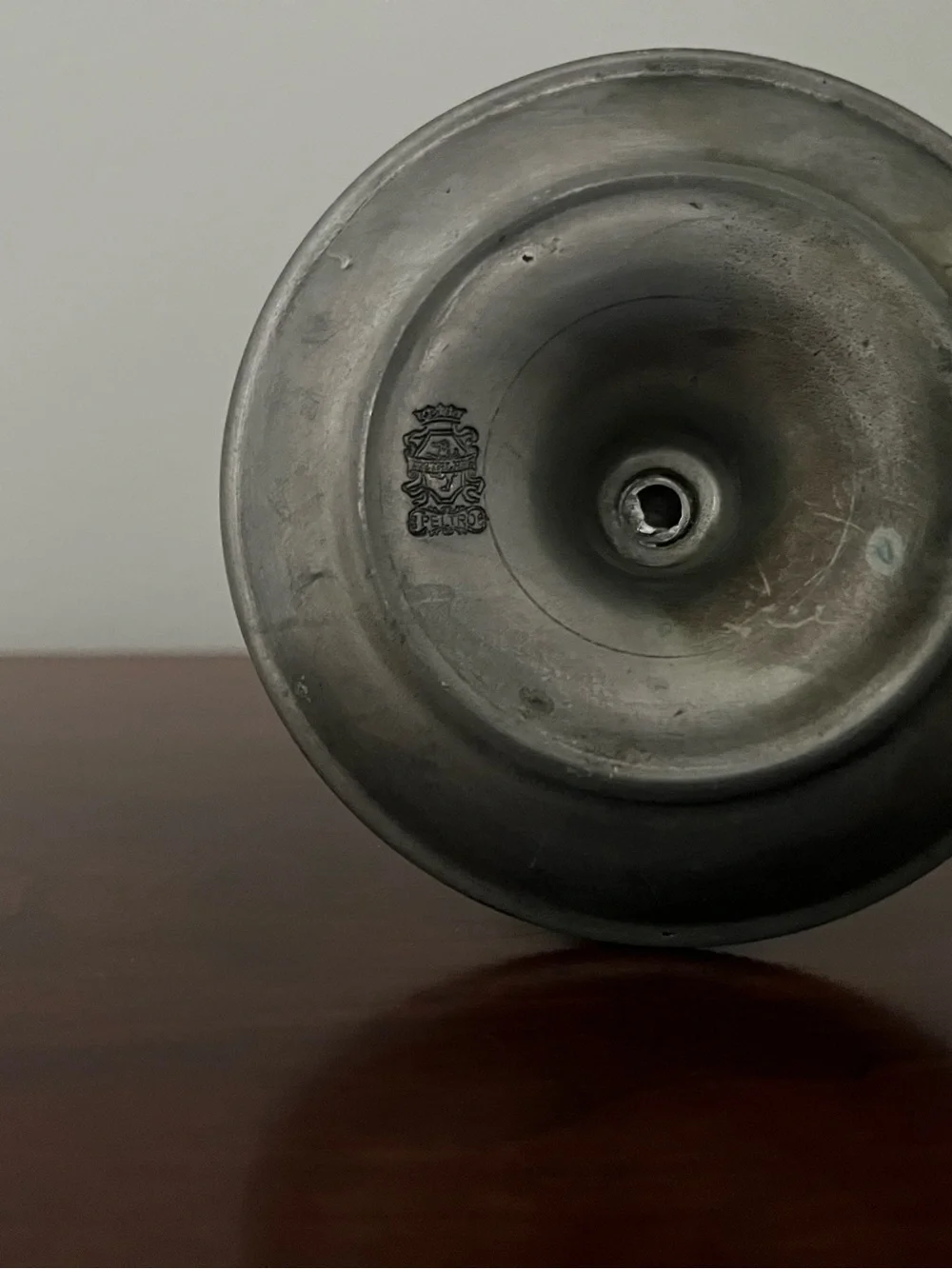 Vintage Italian Peltro Pewter Candlestick Holder 4.5”